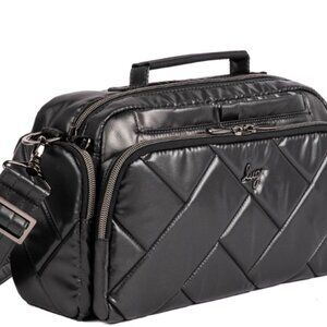 Lug Trolley 2 Crossbody Bag Metallic Black NWT